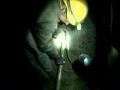 drilling holes for blasting in an 1800's Copper Mine
