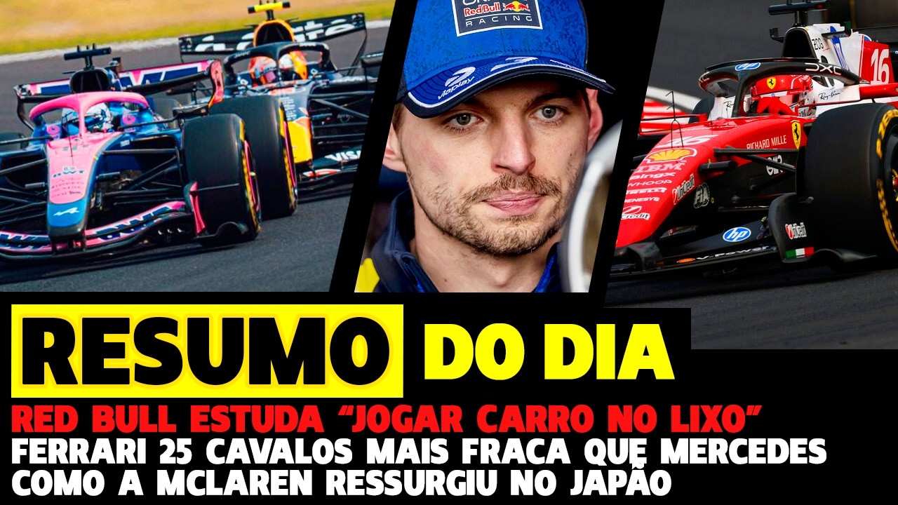 RED BULL ESTUDA "JOGAR CARRO NO LIXO", FERRARI 25HP MAIS FRACA E MCLAREN RESSURGE | FÓRMULA 1