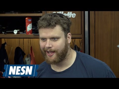 Video: Ted Karras Patriots vs. Titans Week 10 Locker Room