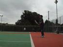 Me hitting some backhands