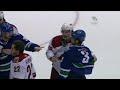 After the Ryan Kesler hit on Derek Morris, all hell breaks loose.