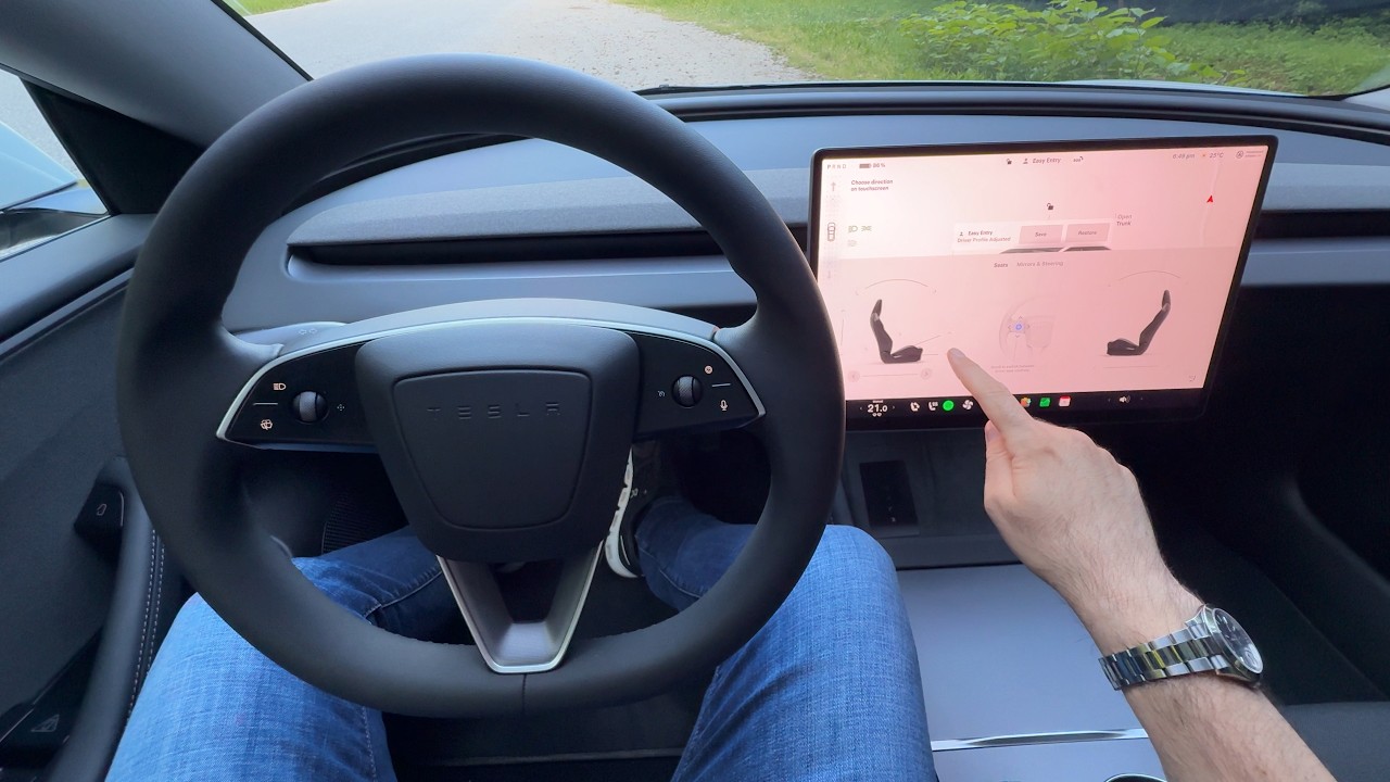 TESLA MODEL 3 Standard RWD - how to adjust the seats (BASE SPEC)