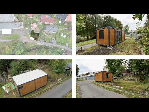Video Stavební pozemek s novou kontejnerovou chatou
