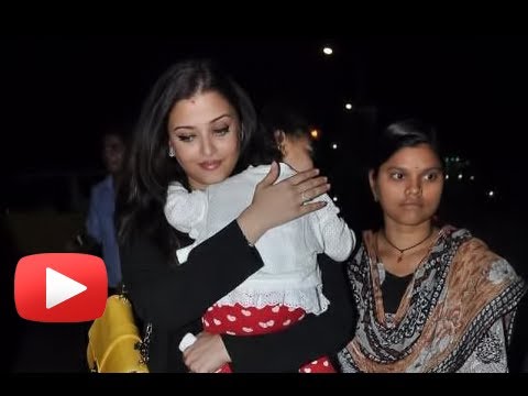 Aishwarya Rai Bachchan - Aaradhya Leave For Cannes 2013