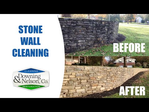 video-linktoworks-Stone Wall Pressure Washing Before & After