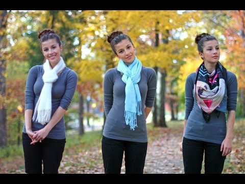 how to fasten scarves