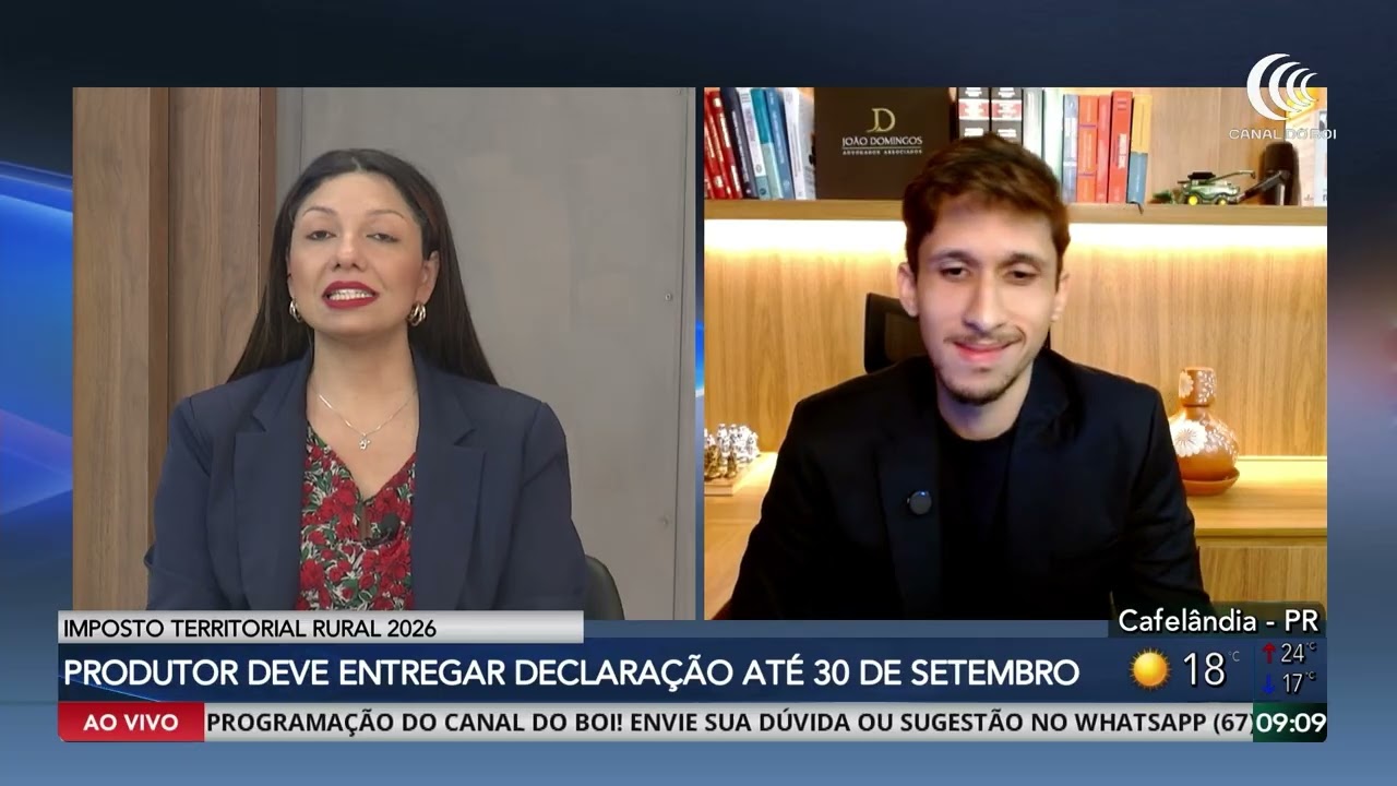 Declaração do Imposto sobre Propriedade Territorial Rural 2026 deve ser entregue até 30 de setembro
