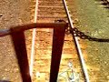 Train hits shopping cart