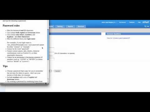 how to change quickbooks password