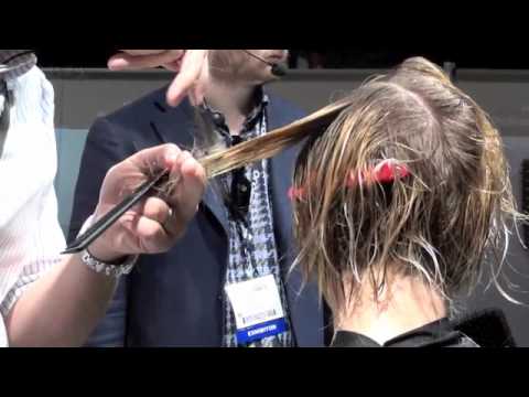 Nick Arrojo - Cut first with razor on wet hair using special razoring and razor texturizing technique, blow dry, flat iron, then texturize with scissors on dry hair. Learn...
