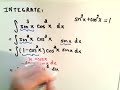 Trigonometric Integrals - Part 1 of 6