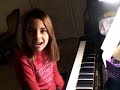 Hailey after one day of piano practice