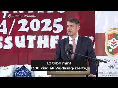 Dr. Pásztor Bálint, a vajdasági központi tanévnyitó ünnepségen elmondott beszéde-cover