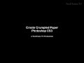 Create Crumpled Paper in Photoshop CS3