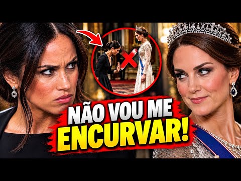 🚨 MEGHAN SE RECUSA A SE CURVAR E FAZER REVERÊNCIA A KATE MAS QUER REATAR