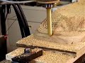 CNC finish machining barge Hull from Koa wood CNC finish machining barge Hull from Koa wood