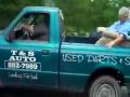 Lazy boy grandpa - chair, grandpa, lazy boy, sleeping, truck, wtf, funny