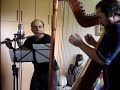 Tocando Harpa e Flauta