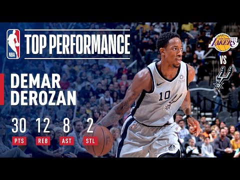 Video: DeMar DeRozan Drops A Near Triple Double On The Los Angeles Lakers | October 27, 2018