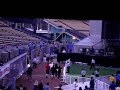 Dave Grohl runs back to stage at Dodgers Stadium