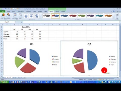 how to create pie chart in excel