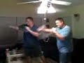 2 40 year old men wii boxing