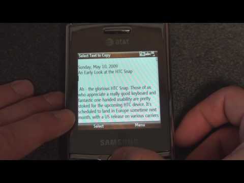 0 Cómo copiar y pegar en Windows Mobile