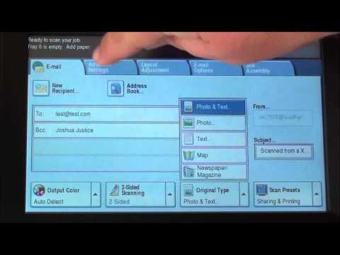 Xerox 7500 Scan to Email Xerox 7500 Scan to Email
