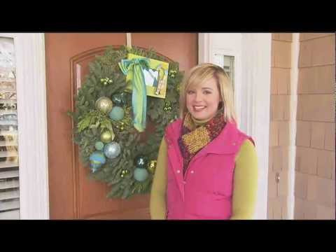 how to attach ornaments to mesh wreath