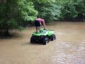me on my brute force 750 doin a reverse water wheelie