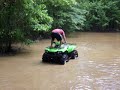me on my brute force 750 doin a reverse water wheelie
