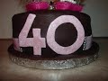 40th Fondant Birthday Cake