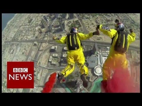 Jumping off the world's tallest building- BBC News