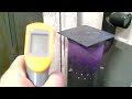 Kachle na olej 01 HD filmovane s HTC Desire HD v dost zlych svetelnych podmienkach. Teploty kachli a dielne v ktorej sa tyzden nekurilo ....