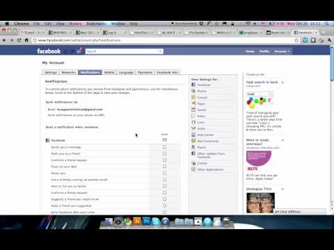 how to turn off email notifications on facebook