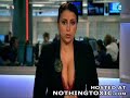 News reporter with huge tits! News reporter with huge tits!