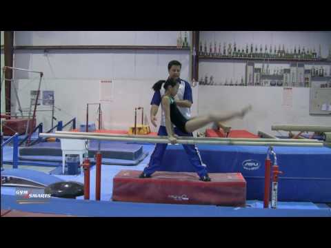 teaching cast handstand on P Bars – Gymnastics Coaching.com