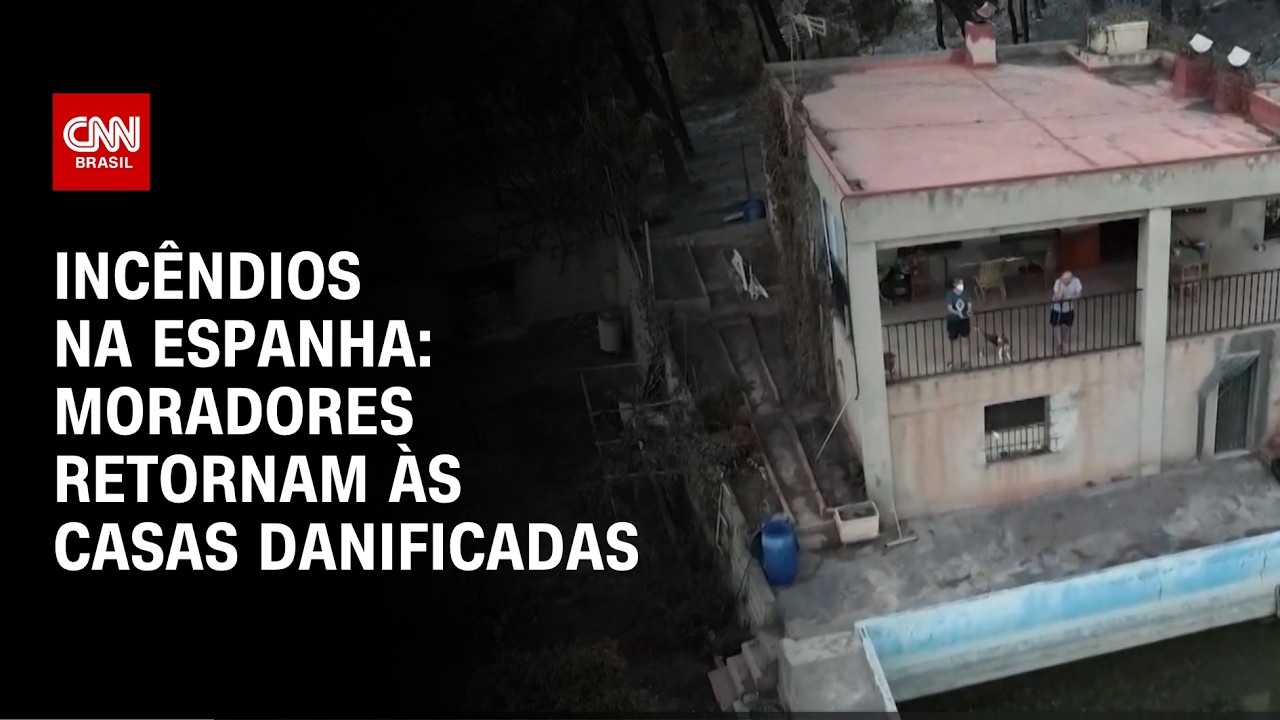 "Dá vontade de chorar": moradores retornam a casas danificadas pelo fogo, após incêndios na Espanha