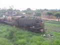 Locomotives at the railway station in Huambo, Angola.
