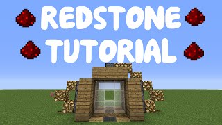 Minecraft Redstone Tutorial 1x1 Piston Door Entrance