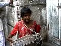 Indian Girl Sings and Plays Drum With Great Heart Indian Girl Sings and Plays Drum With Great Heart