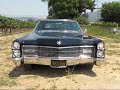 this is a lovely old 1966 cadillac fleetwood brougham that has been in california it's entire life as evidenced by the original black and gold california plates. it was recently resprayed in order to freshen it up and the original vinyl top was removed at that time. the car is in well-cared for condition and shows barely over 100k original miles. the interior is in beautiful condition and the leather is still soft and supple. the wood on the doors is in great shape but could use a little oiling. the body and floors are rock-solid. the car looks to have been stored properly. this is the perfect car for someone who appreciates original, low mileage vintage cadillacs.