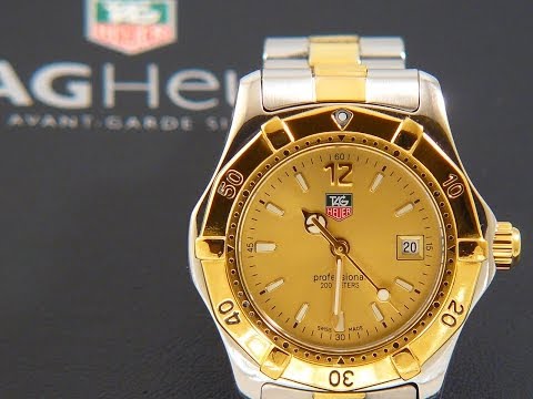 TAG Heuer 2000 Ladies watch 18K Gold Pl./ St. steel with gold dial ...