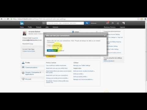 how to hide contacts on linkedin