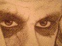 a pencil drawing i've done of heath ledger as the joker from the 2008 movie 
