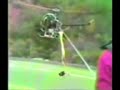 2 rc Helis flown at once! A Hughes 300 1/4 & 1/20th scale.