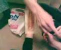 HAZZY AND ADAM WAXING THERE LEGS