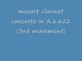 mozart clarinet concerto in A (3rd movement)