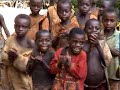 playing music at lup�, a baka hunting camp near the congo - cameroon border