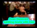Evan Donovan splitting beats with dad